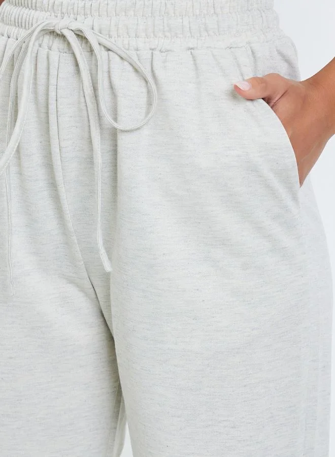 Styli Women Grey Wide Leg Joggers